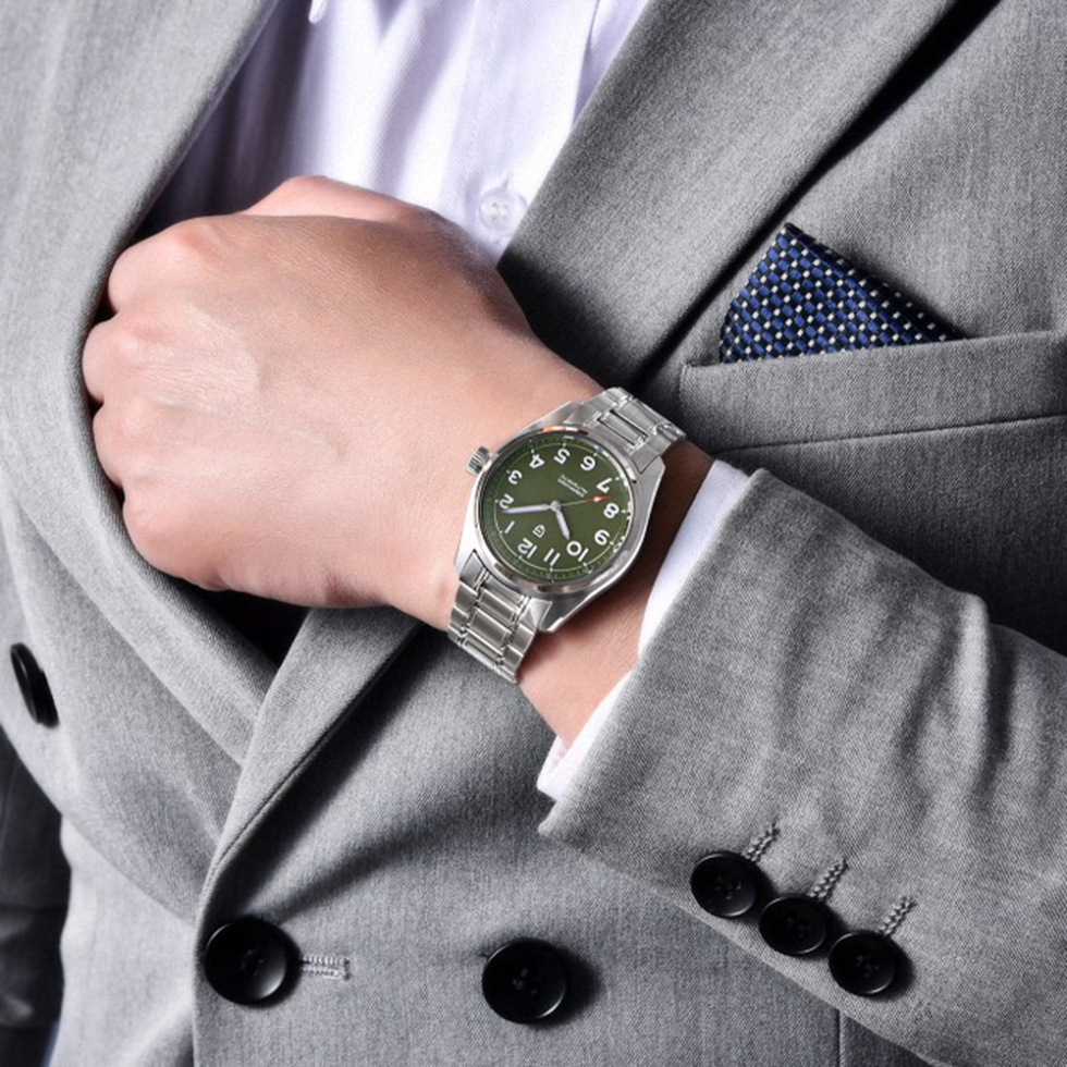 large Годинник чоловічий Pagani Design PD-1717 Silver-Green 1